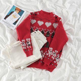 Bear Sweater Red - One Size