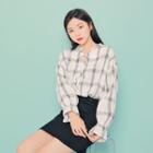 Tie-front Checked Shirt
