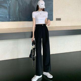 Short-sleeve Plain T-shirt / Dress Pants