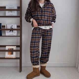 Set: Plaid Anorak Pullover + Jogger Pants