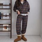 Set: Plaid Anorak Pullover + Jogger Pants