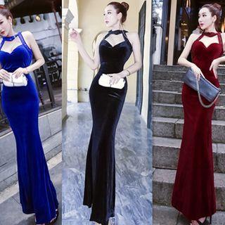 Strappy Mermaid Evening Dress