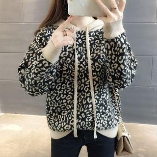 Leopard Print Hooded Sweater