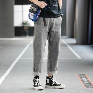 Letter Straight Leg Jeans