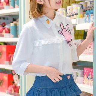 Rabbit Elbow-sleeve Top