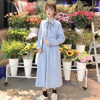 A-line Midi Corduroy Shirtdress