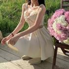 Sleeveless / Short-sleeve Frill Trim A-line Dress