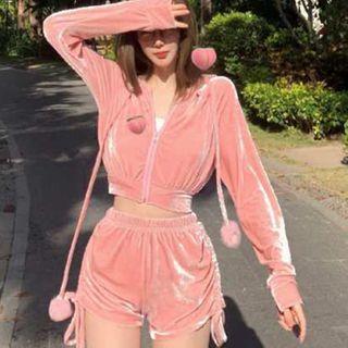 Set: Velvet Jacket + Shorts