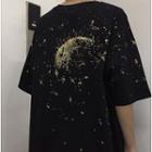 Bronzing Zodiac Elbow-sleeve T-shirt