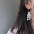 Faux Crystal Fringed Earring 1 Pair - Fringed Earrings - Gold - One Size