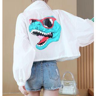 Dinosaur Print Zip Jacket