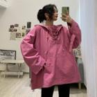 Lace-up Oversized Hoodie