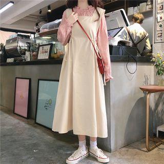 Ruffle Blouse / Midi Jumper Dress