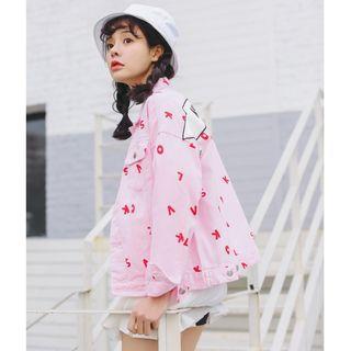 Print Denim Bolero