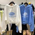 Long Sleeve Half Zip Print Hoodie