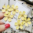 Metal Flower Earring 1 Pair - As Shown In Figure - One Size