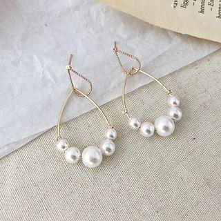 Faux Pearl Waterdrop Earring 1 Pair - 01 - Earrings - One Size