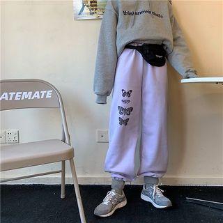 Butterfly Print Sweatpants