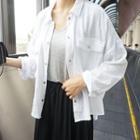 Snap-button Dip-back Shirt