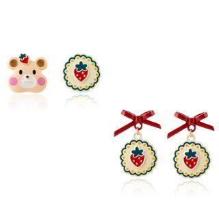 Strawberry / Bear Alloy Dangle Earring (various Designs)