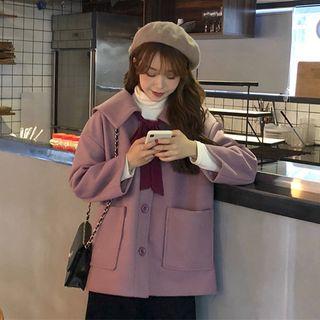 Ribbon Bow Buttoned Jacket