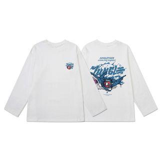 Cartoon Shark Print T-shirt