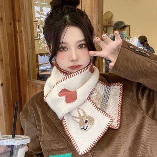 Cartoon Rabbit Knit Scarf