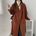 Set: Double-breasted Coat + Sash