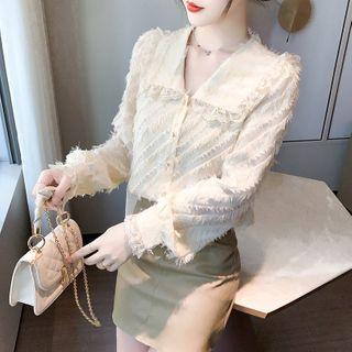Fringed Collared Blouse