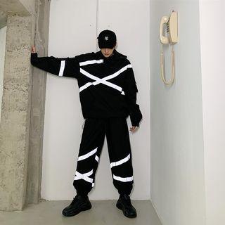 Set: Cross Strap Hoodie + Harem Pants