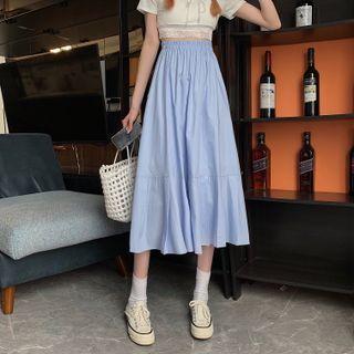 Medium Long Retro Accordion Pleat Skirt