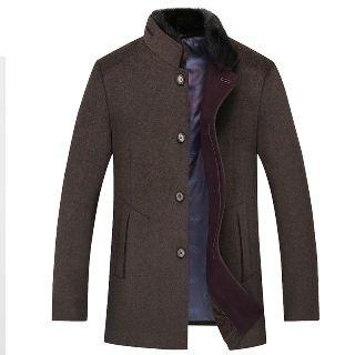 Faux-fur Stand-collar Coat