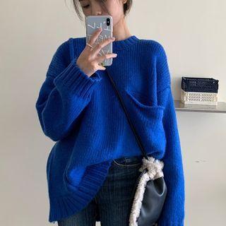 Plain Sweatshirt Blue - One Size
