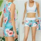 Set: Tankini + Flamingo Print Tank Top