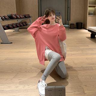 Long-sleeve T-shirt / Slit Pullover / Leggings