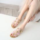 Star Embellished Flat Sandals