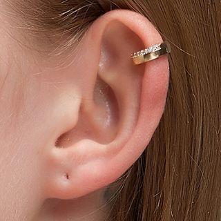 Rhinestone Alloy Cuff Earring