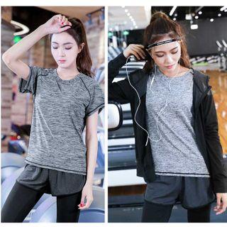 Short-sleeve Sports Top / Hooded Jacket / Sports Leggings / Set