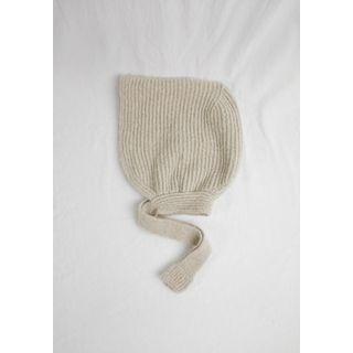 Rib-knit Bonnet Hat