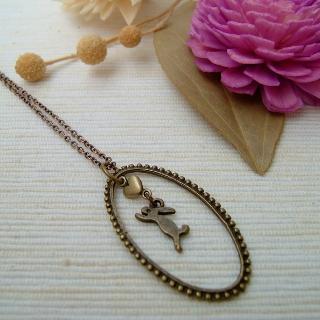 Teardrop Little Rabbit Necklace Copper - One Size