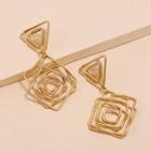 Alloy Wirework Dangle Earring 1 Pair - Kc Gold - Gold - One Size