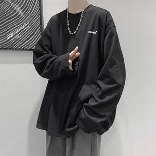 Long Sleeve Oversized Lettering T-shirt