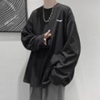 Long Sleeve Oversized Lettering T-shirt