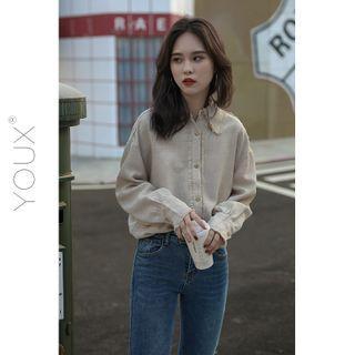 Long-sleeve Tweed Shirt