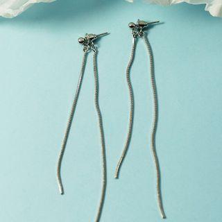 Metal Fringe Drop Earring 1 Pair - Silver - One Size