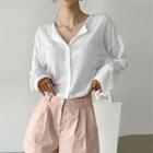 Drop-shoulder Two Way Cardigan