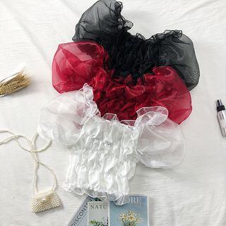 Cropped Mesh Top