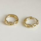 Alloy Hoop Earring 1 Pair - 1952 - Gold - One Size