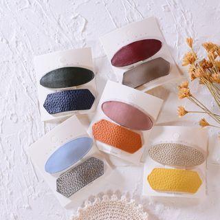 Set Of 2: Hair Clip Set Of 2 - Color Random - One Size