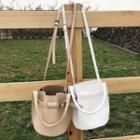 Faux Leather Belted Bucket Bag